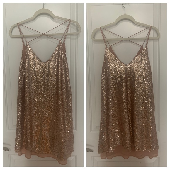 Rose Gold Sparkle Dress - Picture 2 of 2